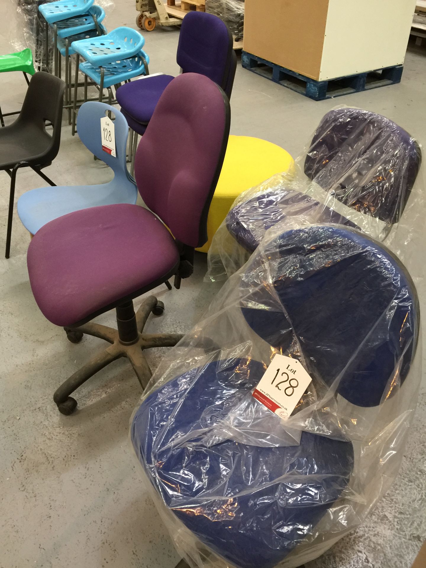 31 various display chairs and stools