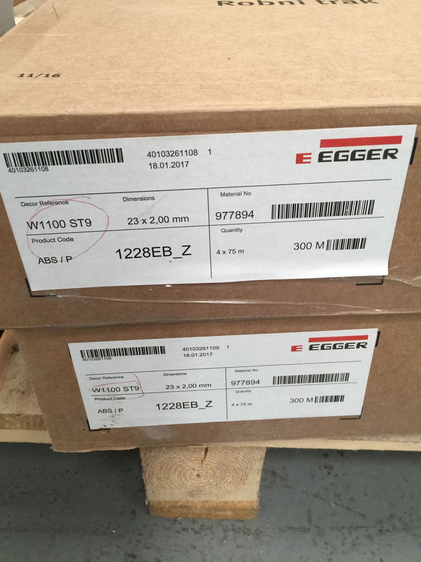 Egger Edging - 2 boxes unopened | W1100879 - Image 3 of 3