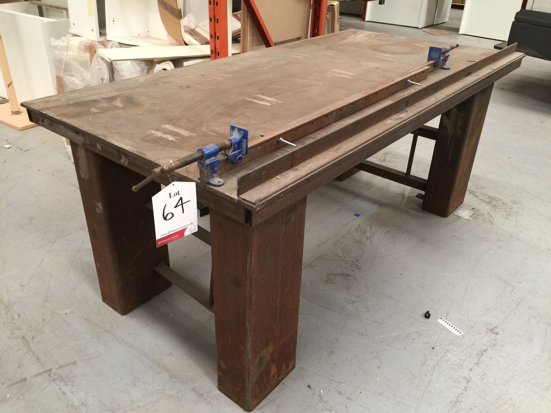 Fabricated Steel Bench with Vice | 200 x 100