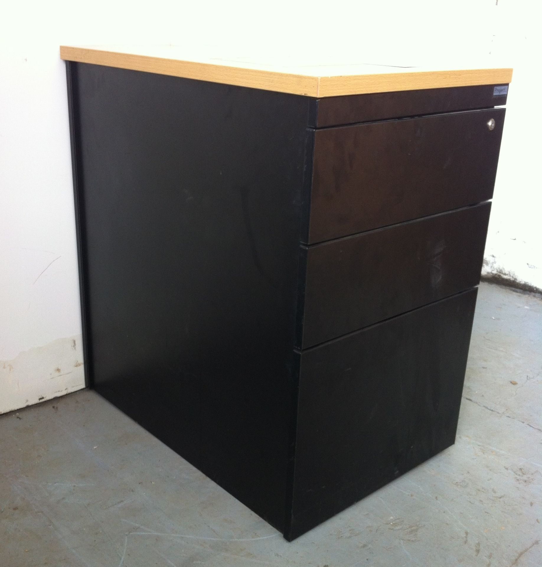 3 Drawer Wooden Filing Cabinet