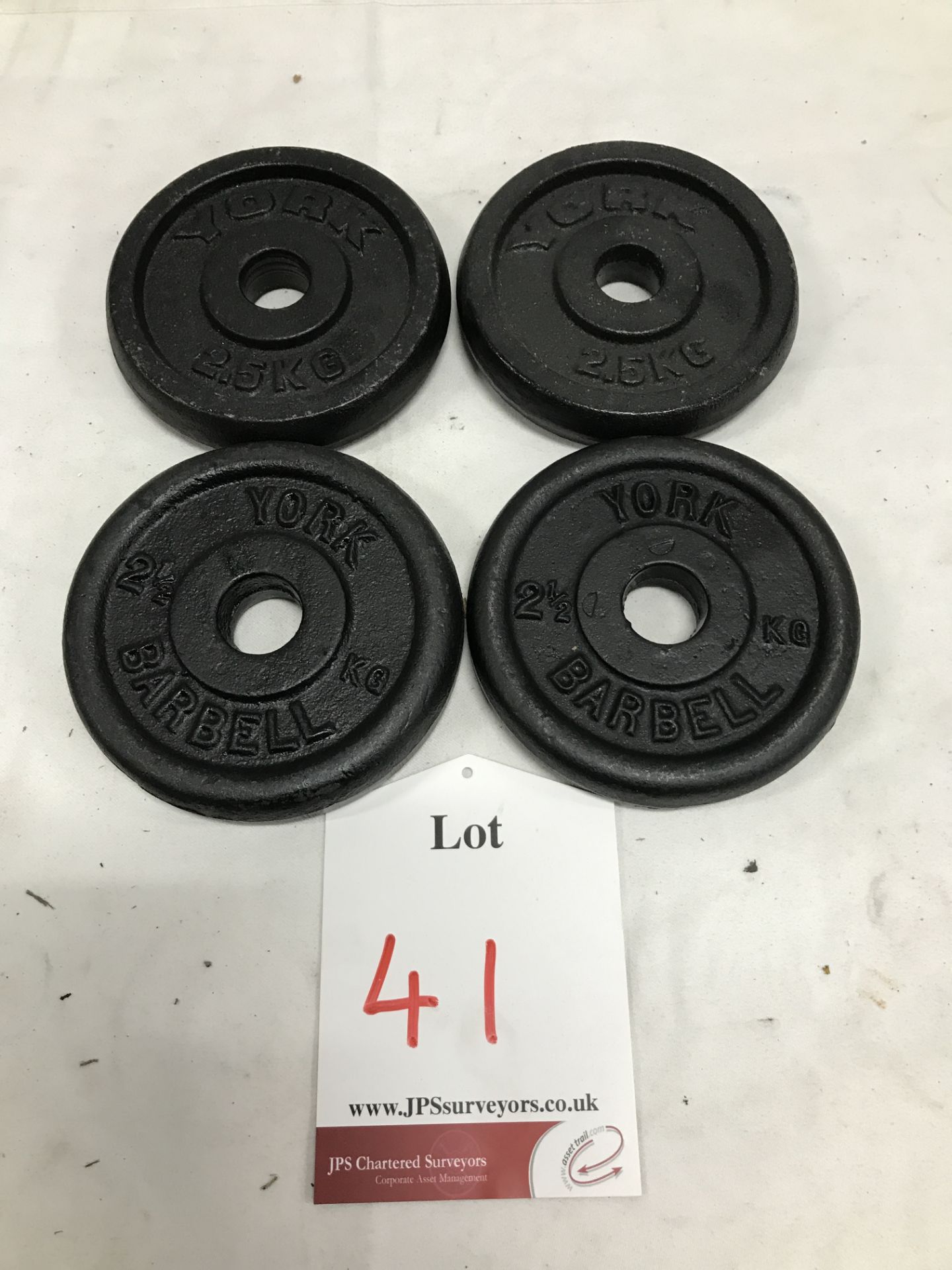 4 x York 2.5kg Solid Weight Plates