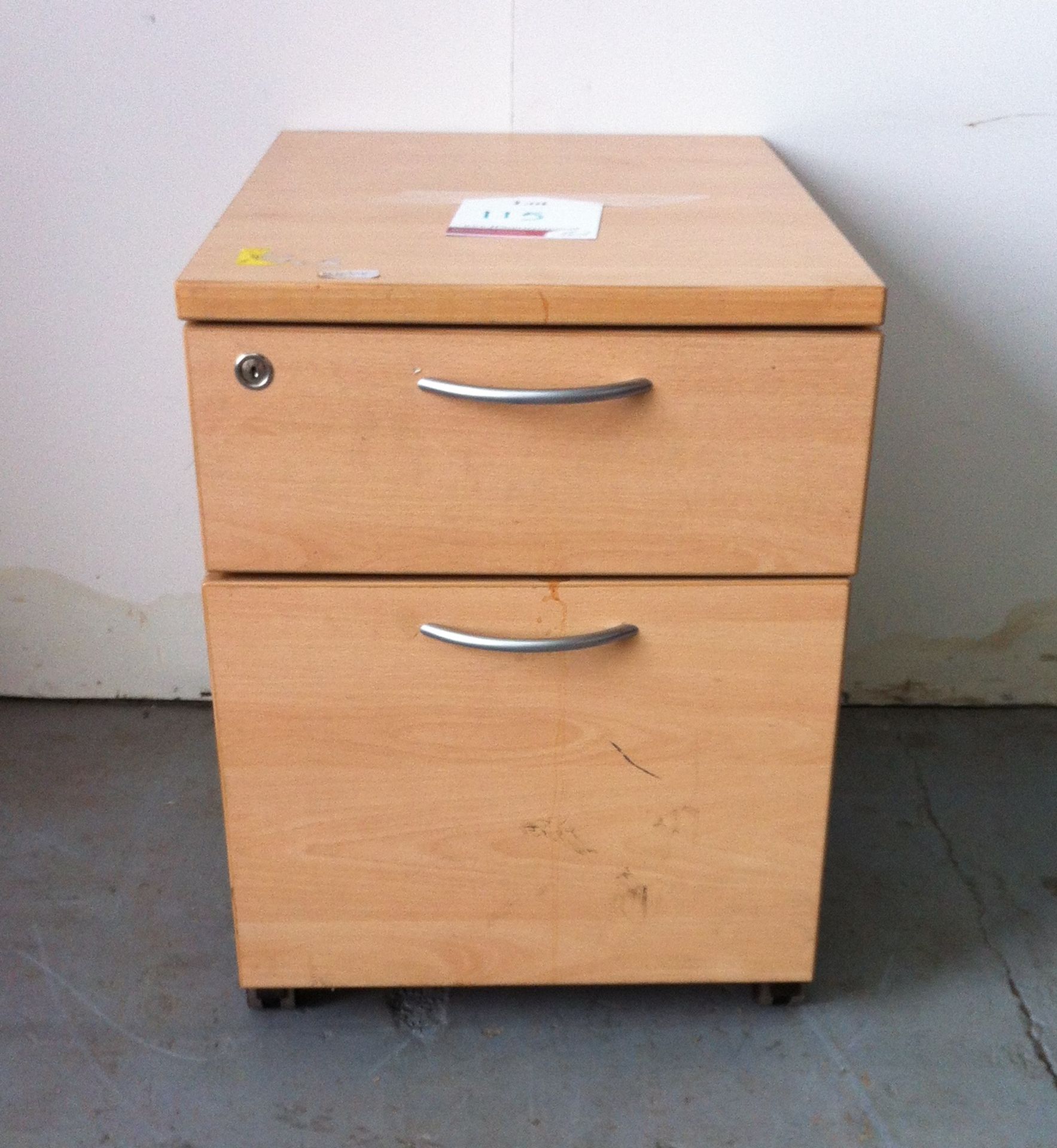 2 Drawer Wooden Filing Cabinet