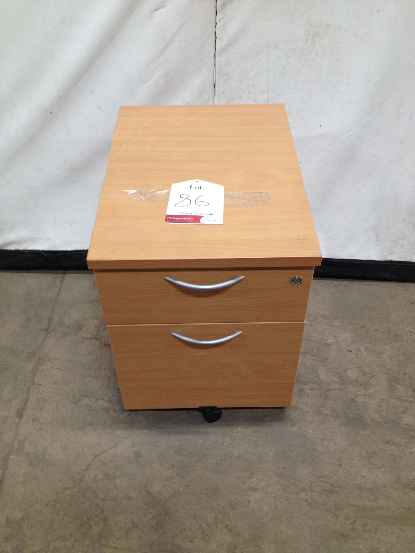 2 Drawer Wooden Filing Cabinet