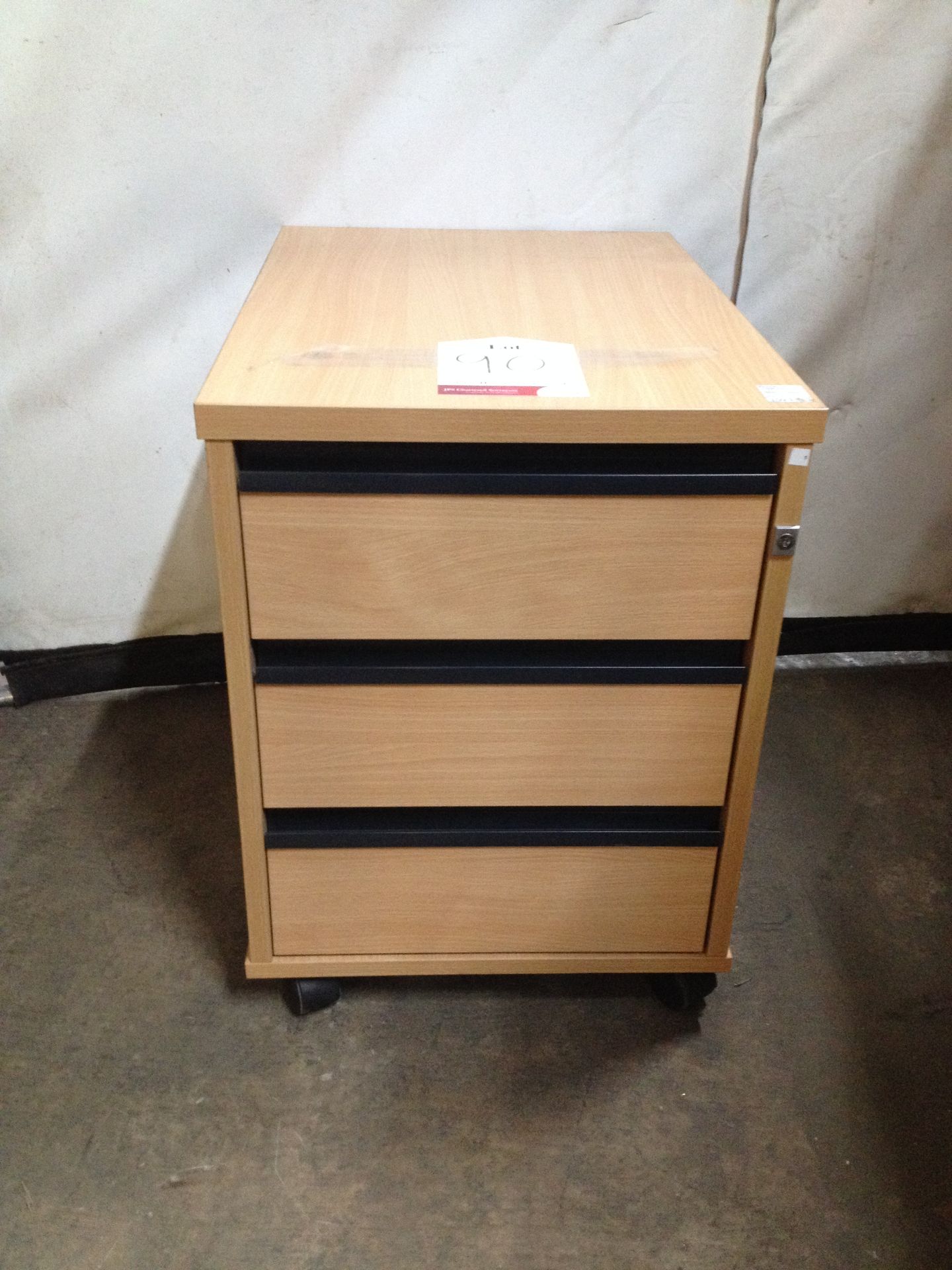 3 Drawer Wooden Filing Cabinet