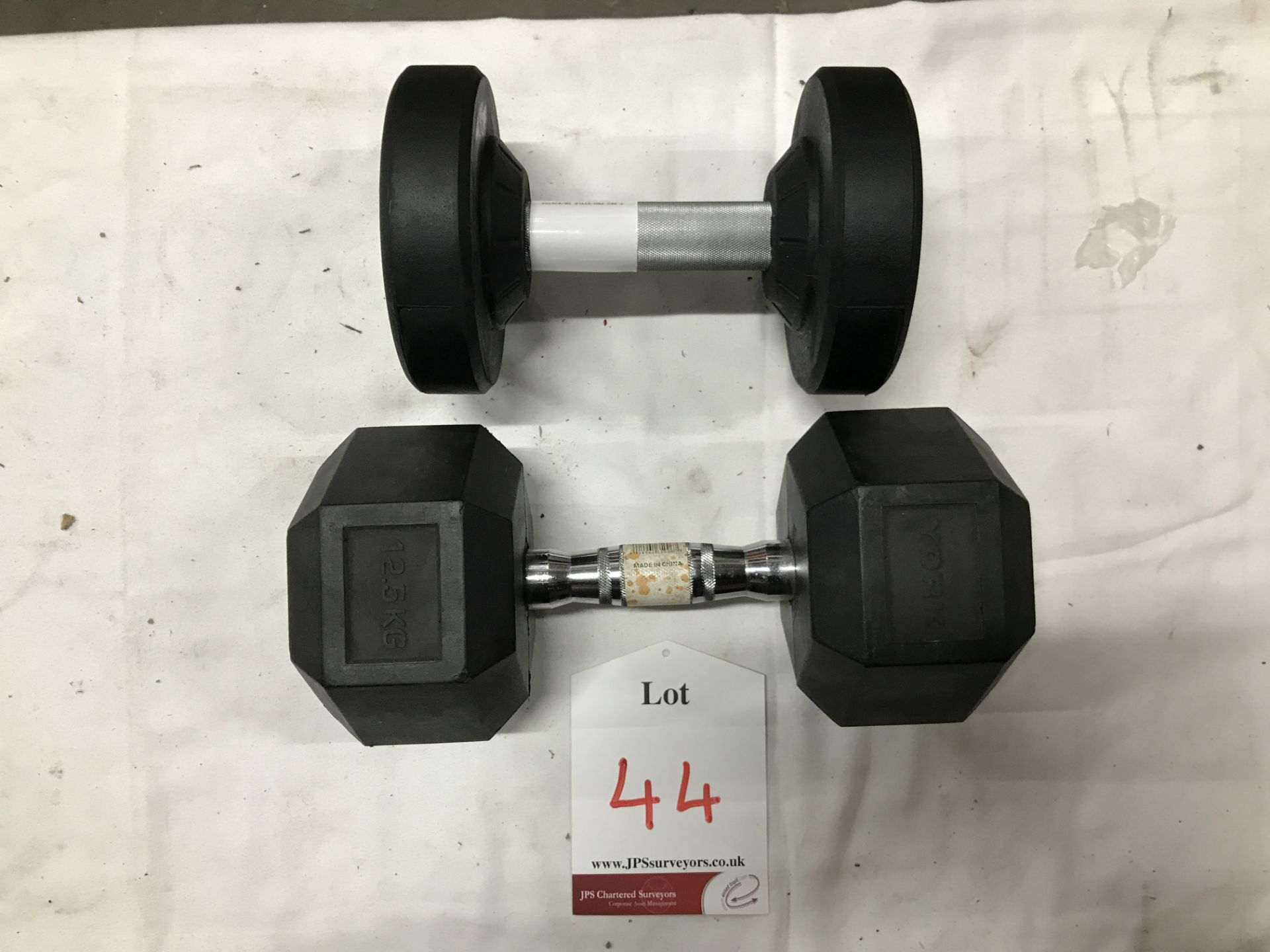 3 x York Fitness Rubber Dumbells - 7.5kg & 12.5kg