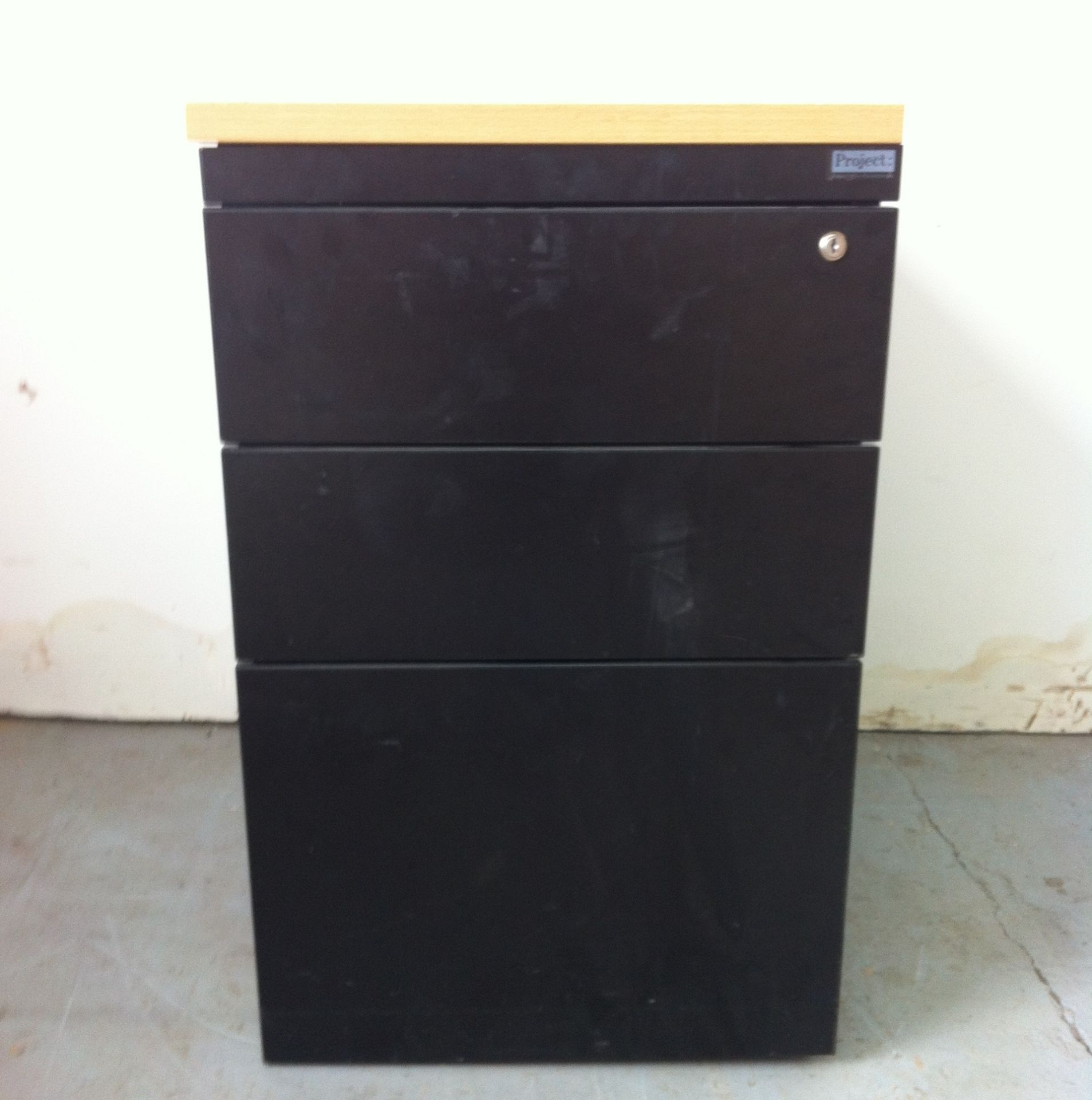 3 Drawer Wooden Filing Cabinet - Image 2 of 2