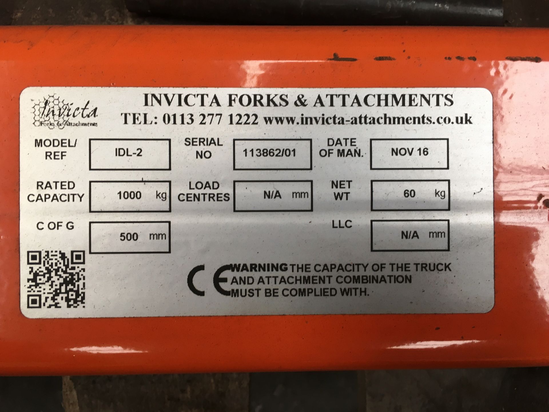 Invicta IDL-2 Fork Mounted Dual Drum Lifter Attachment - Image 3 of 4