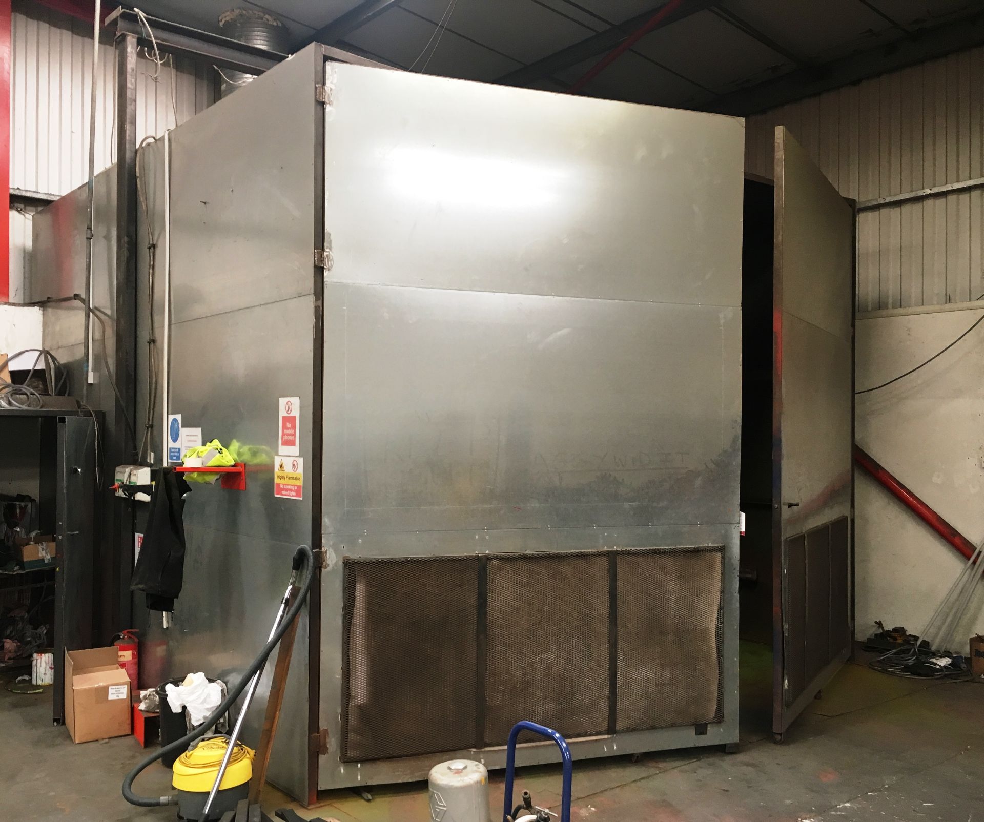 Fabricated Spray Booth - Approximate size: 4000D x 5000W x 4000H