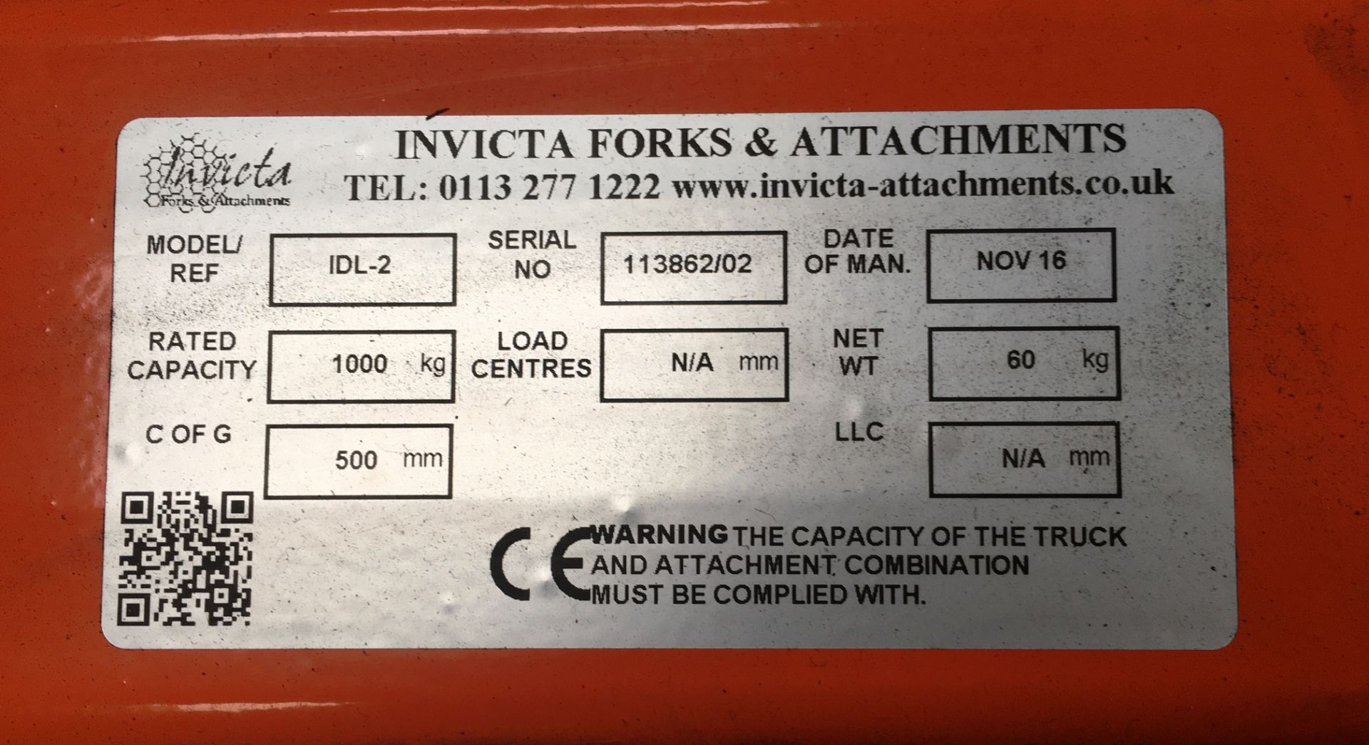 Invicta IDL-2 Fork Mounted Dual Drum Lifter Attachment - Image 2 of 2