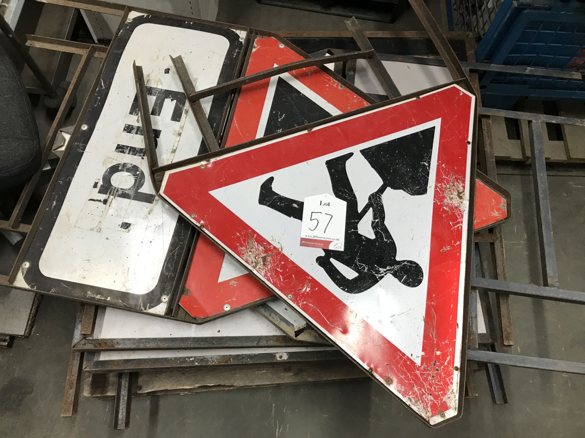 Various Road Signs w/ Metal Frames - Image 2 of 2