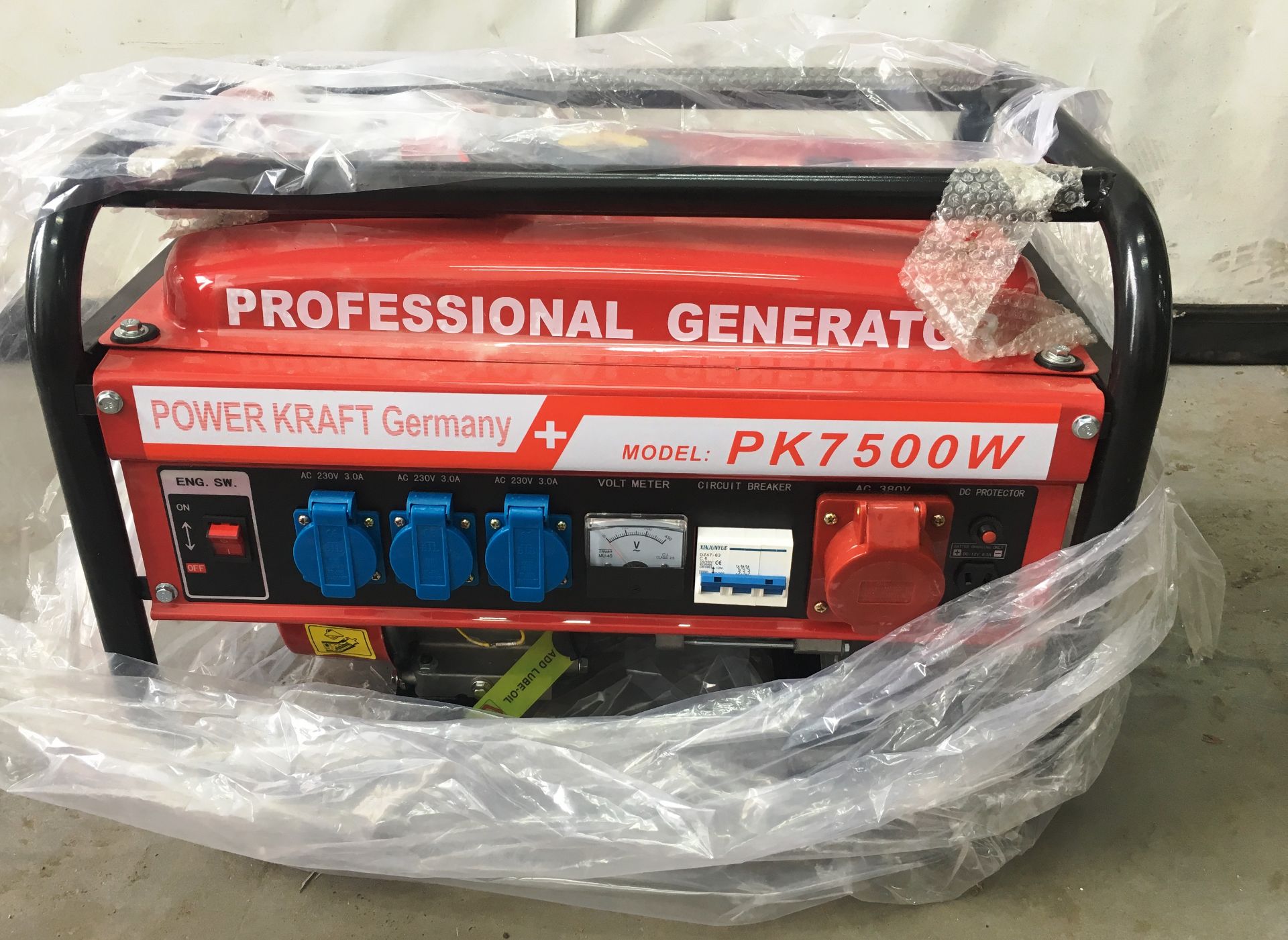 PowerKraft PK7500W 4 Stroke Generator - Boxed - Unused - Image 3 of 3