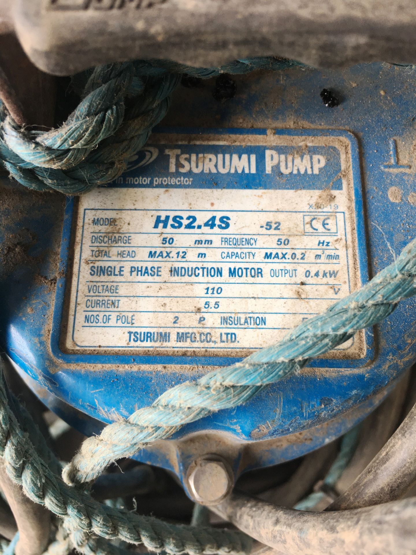 Tsurumi Pumpak HS2.4S 110V Submersible Water Pump - Single Phase - Image 2 of 3