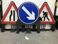 Various Road Signs w/ Plastic Frames