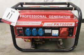 PowerKraft PK7500W 4 Stroke Generator