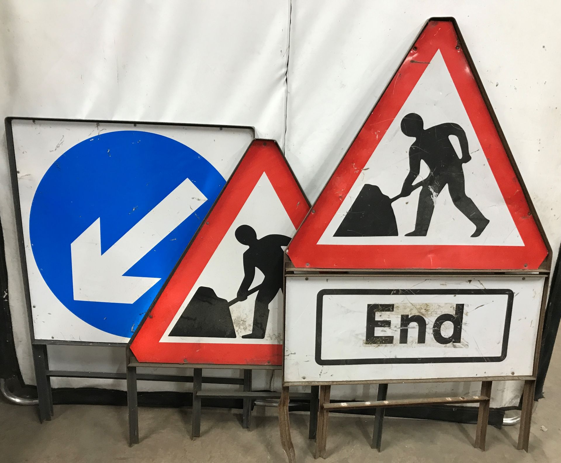 Various Road Signs w/ Metal Frames