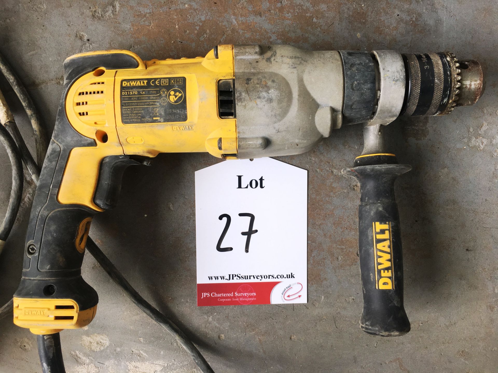 Dewalt D21570-LX 2 Speed Dry Diamond Drill - Single Phase - Image 3 of 3