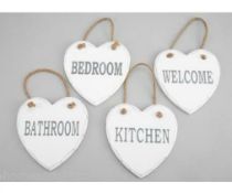 488 X HANGING DECORATIONS, SIGNS, PLAQUES, ETC. RRP £ 2,022.00
