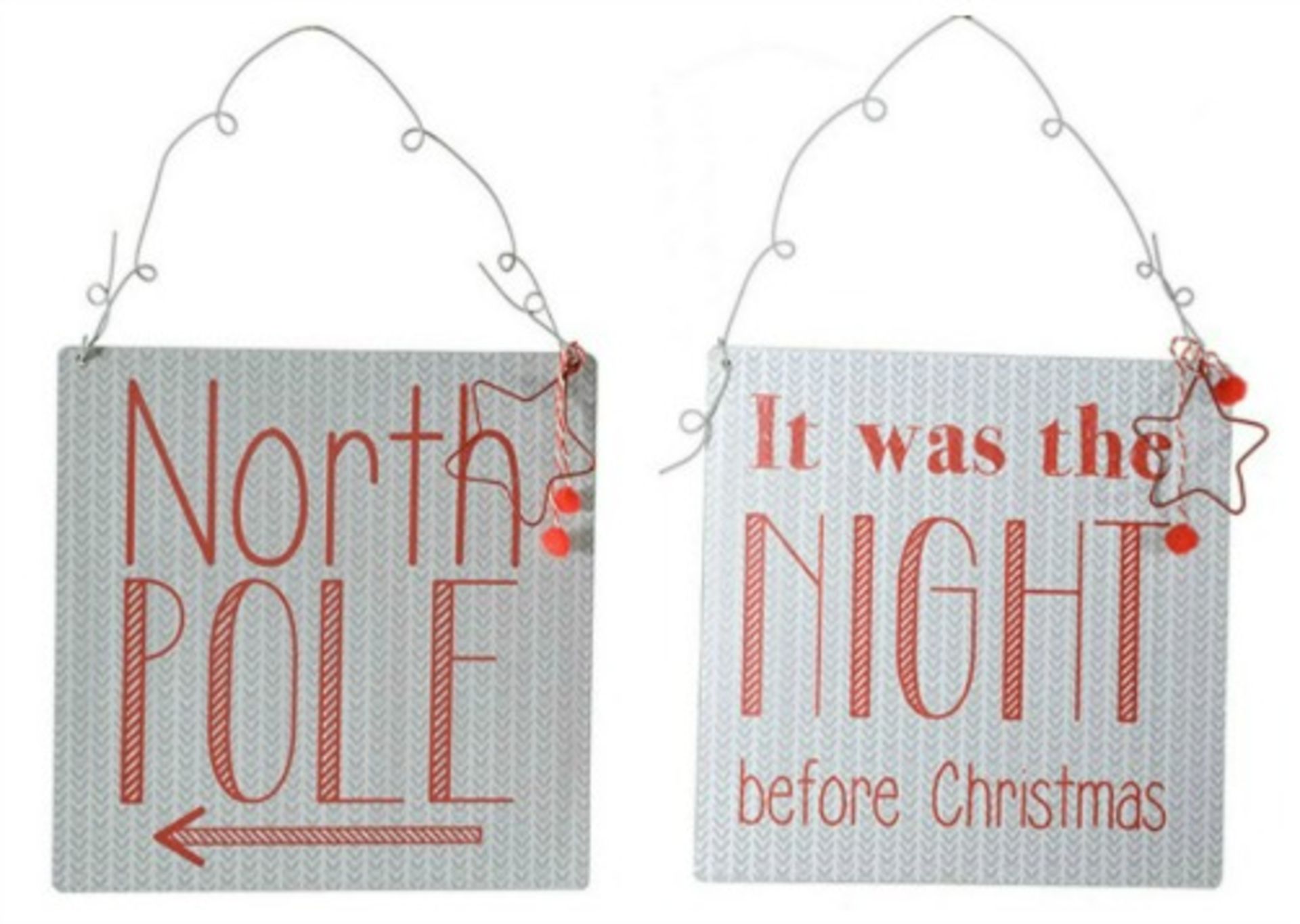 134 X CHRISTMAS WREATHS, NORTH POLE SIGNS, CHRISTMAS COUNTDOWN BOARD, ETC. RRP £ 843.30 - Image 5 of 6