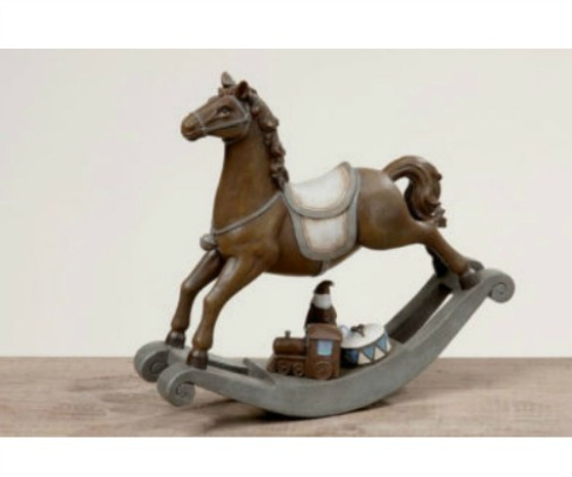 14 X Traditional Rocking Horse with Father Christmas & Train. RRP£ 280