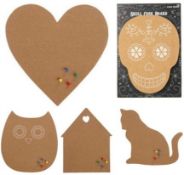 62 X House/Heart/Cat/Owl/Skull' Shaped Cork Pin/Memo/Notice/Photo Board RRP£ 511.50