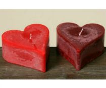 60 X Heart Shape Wax Candle. Light or Deep Red Colour. RRP£ 477.00