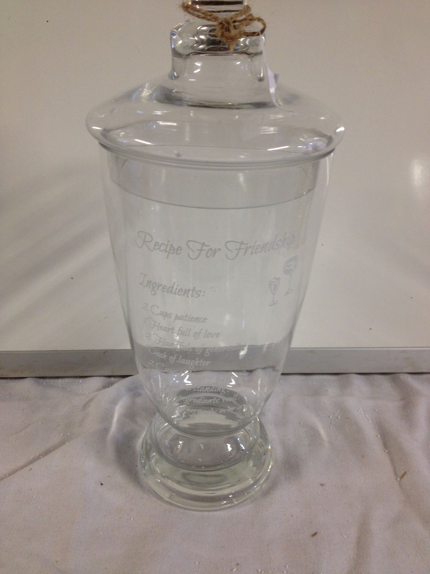 8 X GLASS SWEETIE JAR, SOAP DISH, ICE/BOTTLE BUCKET, GLASSWEAR, ETC. RRP £174.85 - Image 2 of 9