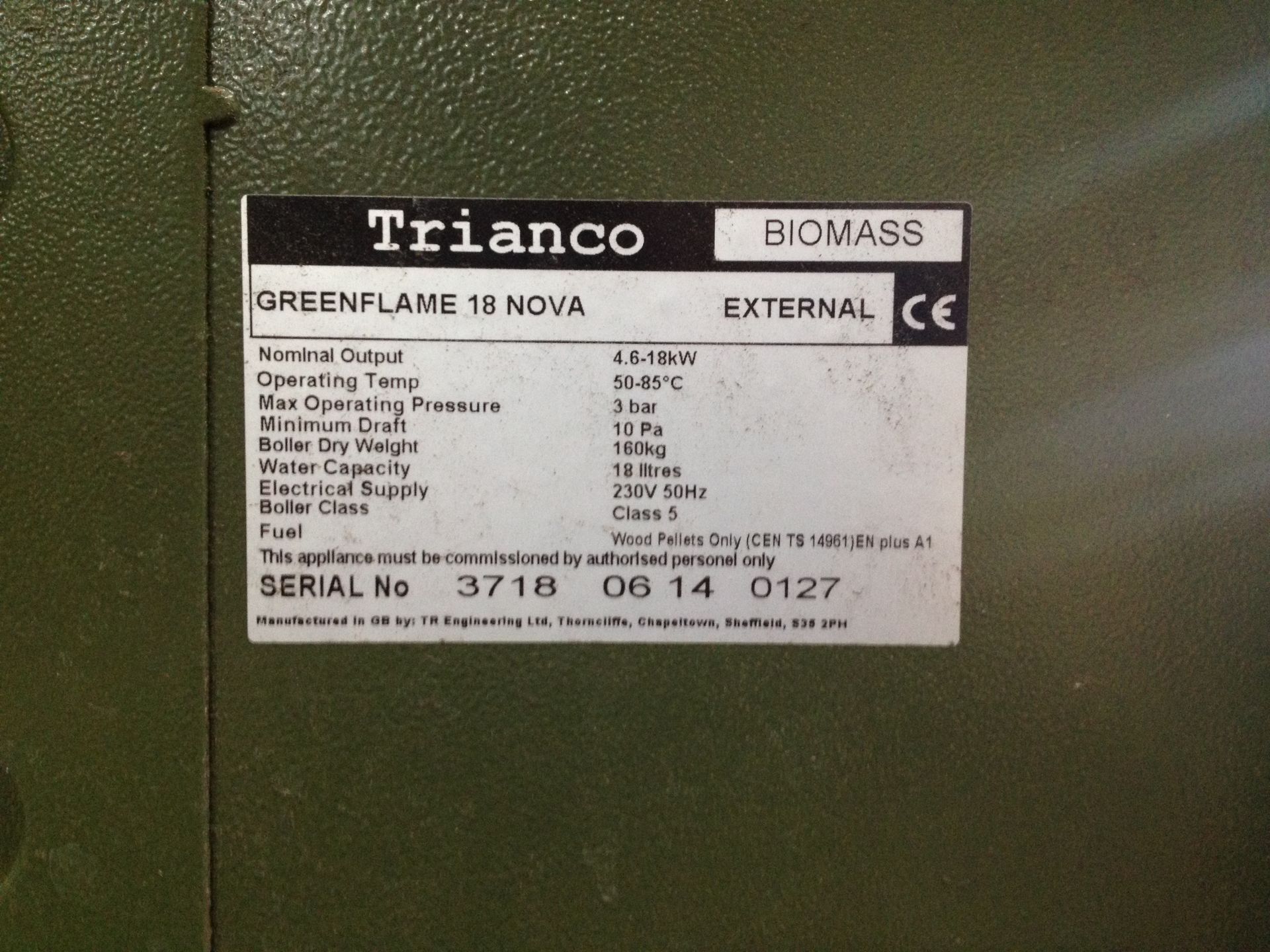 Trianco Greenflame Nova 18 Biomass Boiler - Image 8 of 9