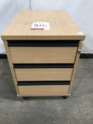 3 Drawer Wooden Pedestal Unit