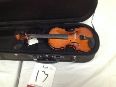 Stentor 4 String Classic Violin with UKE Crazy Hard Black Fabric Case