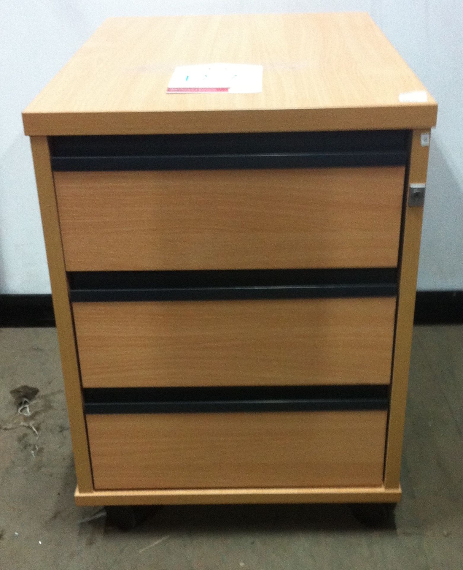 6x 3 Drawer Wooden Filing Cabinet