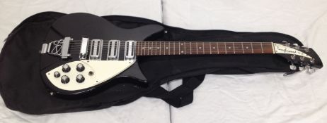 Tanglewood TW68 Electric Guitar in Black and Piano White; with Black Fabric Case