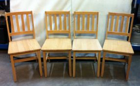 4x Wooden Chairs with Side Table