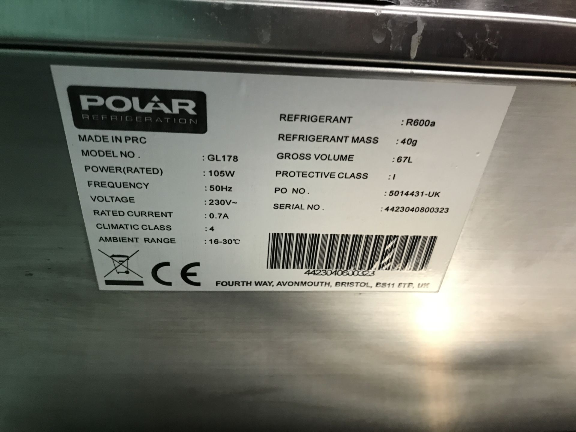 Polar Refrigeration Refrigerated Display Unit w/ Chopping Board - Image 3 of 3