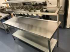 Vogue stainless steel pizza prep table 180 x 60 x 90
