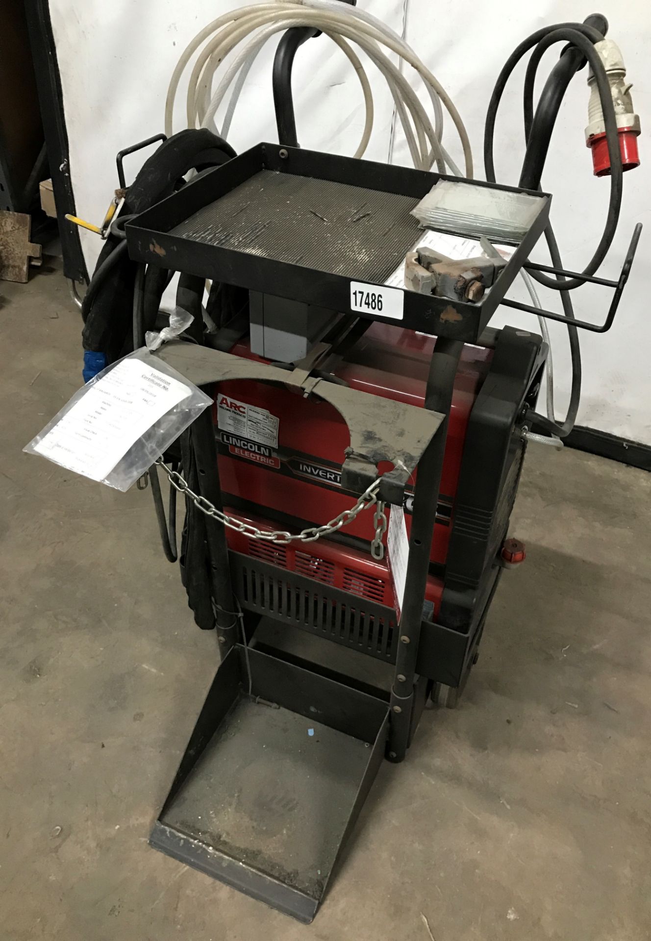 Lincoln Electric Invertec V205TP TIG Welder w/ Lincoln Coolarc 20 Water Cooler & Trolley - Image 2 of 4