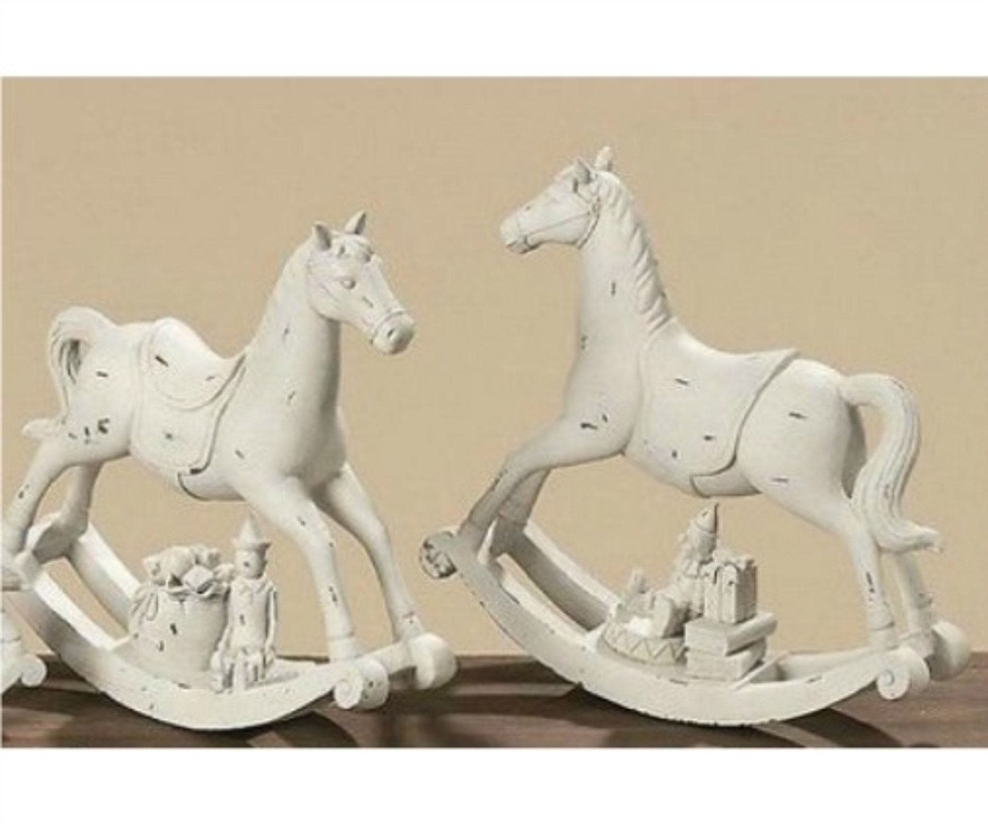 98 X WHITE CERAMIC TEDDYS, ROCKING HORSES, STAGS, TEALIGHT HOLDERS, ETC. RRP £ 1,968.10 - Image 3 of 8