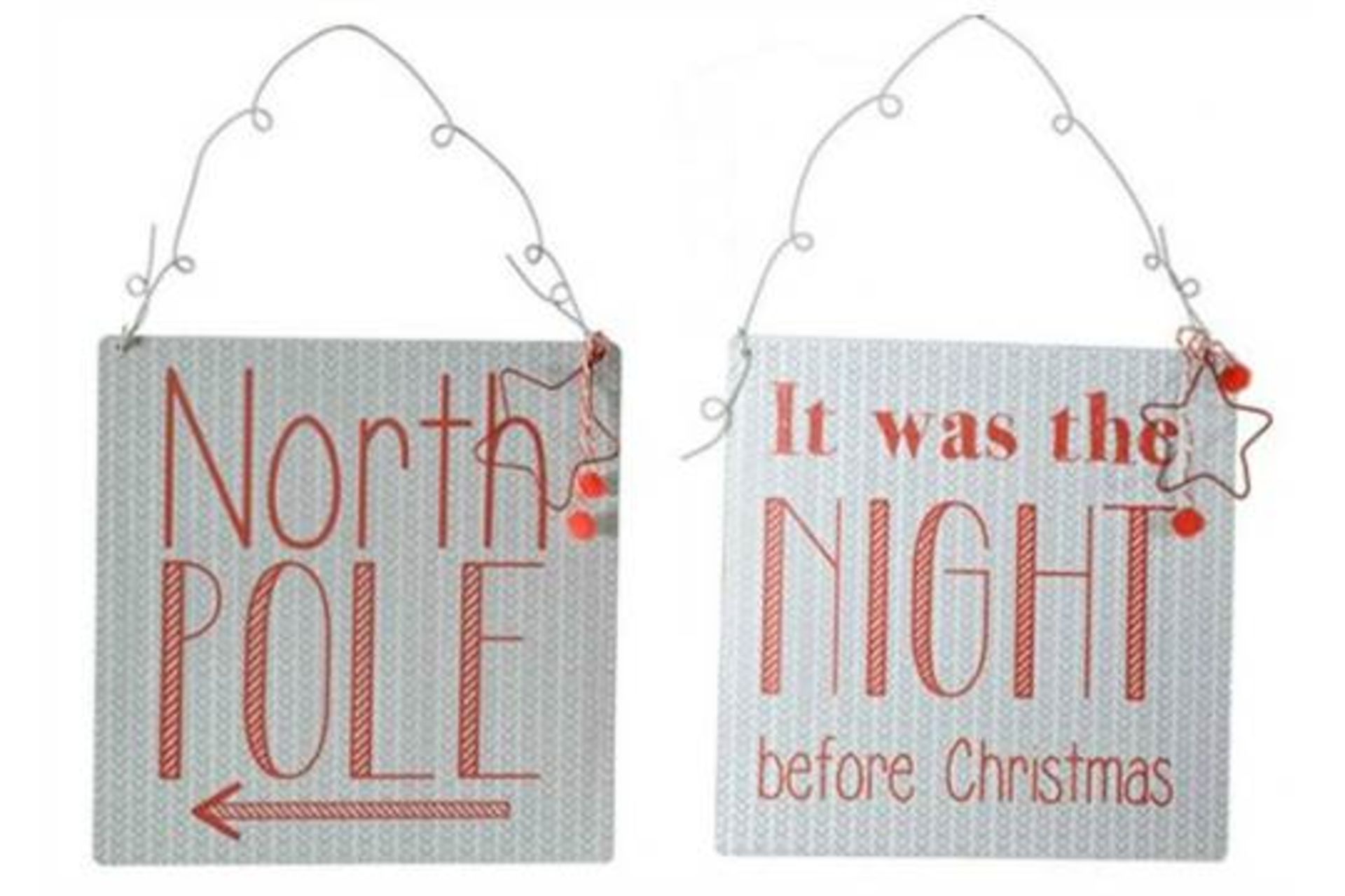 134 X CHRISTMAS WREATHS, NORTH POLE SIGNS, CHRISTMAS COUNTDOWN BOARD, ETC. RRP £ 843.30 - Image 5 of 6