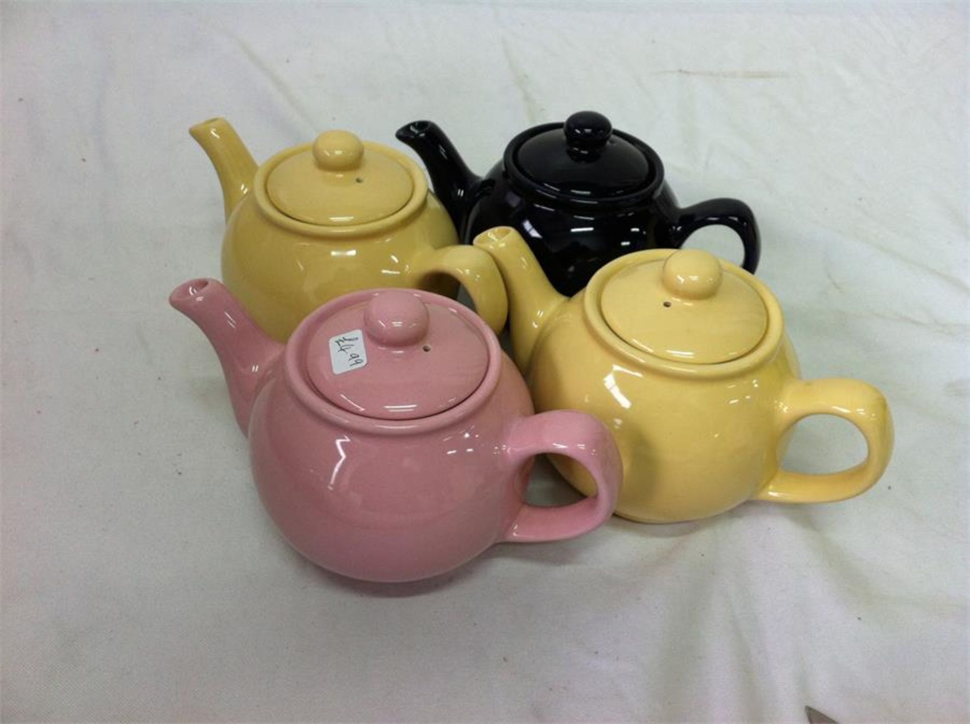 Tea/coffee/sugar caddies - various colours; 3 x large/4 x small teapots, 6 x boxes espresso cups/sau - Image 2 of 7