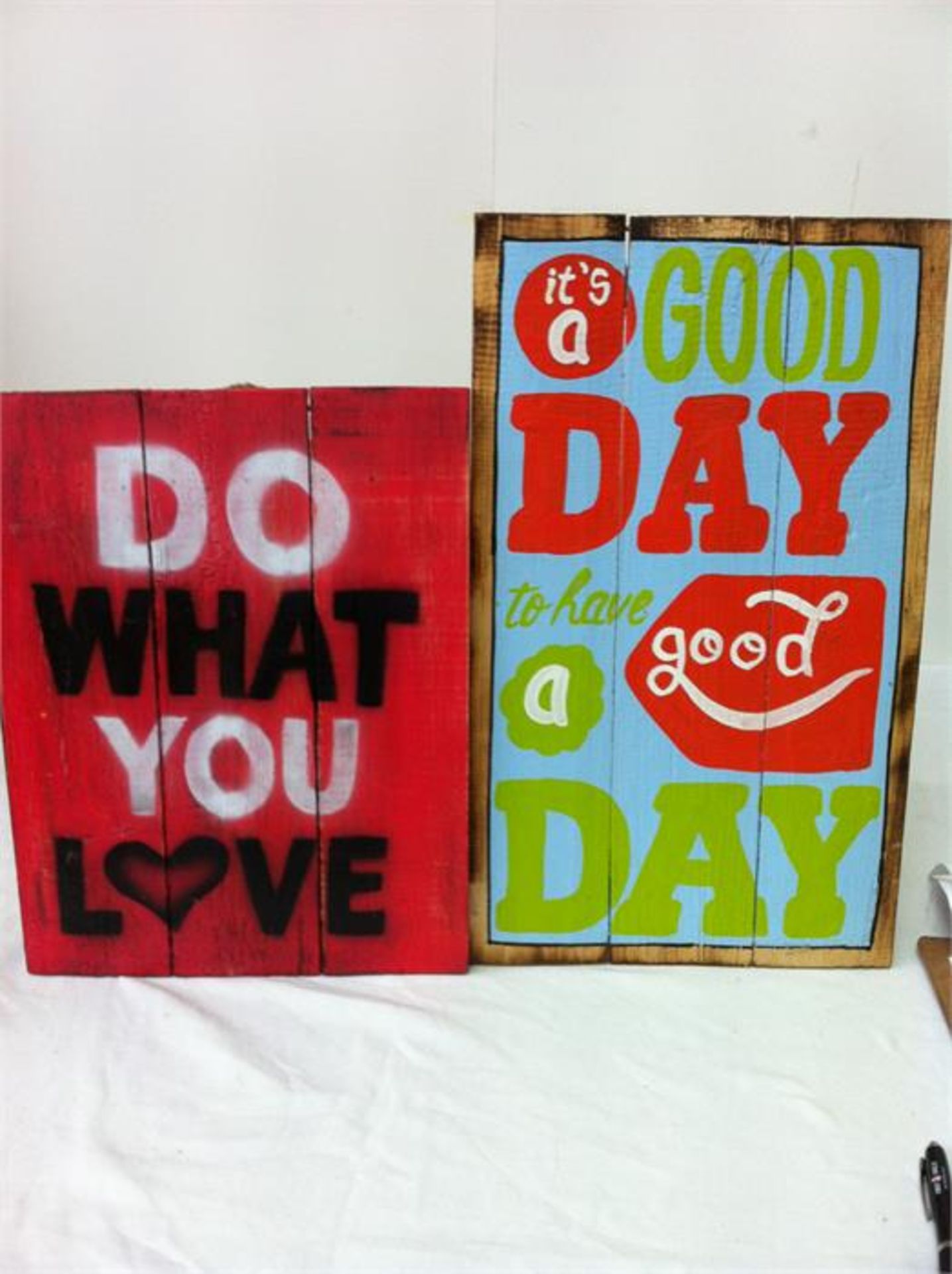 14 x Handpainted wooden signs with popular sayings. See description for more details. - Image 5 of 10