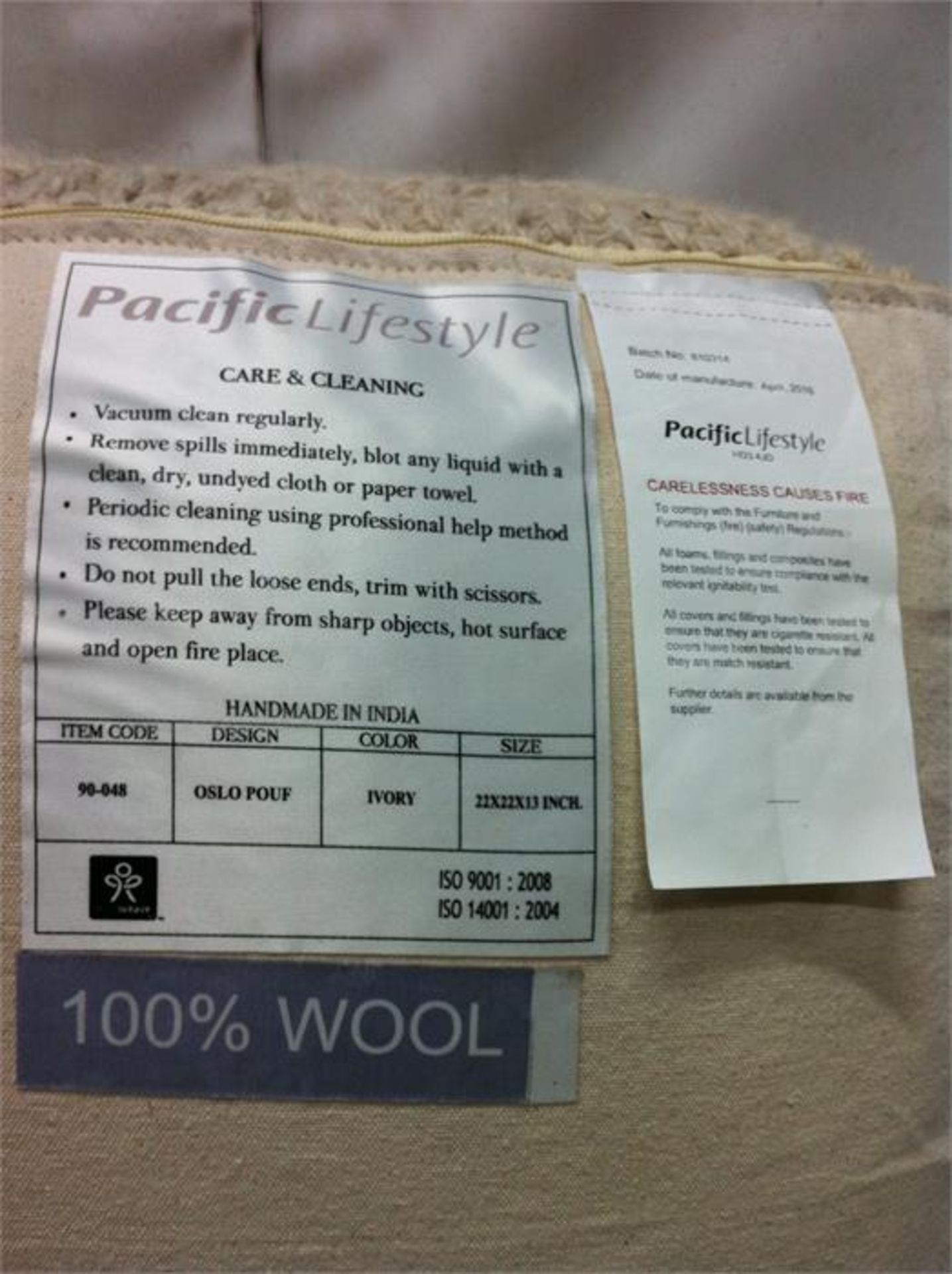 Woollen Pouffe. RRP £75.00 - Image 5 of 5