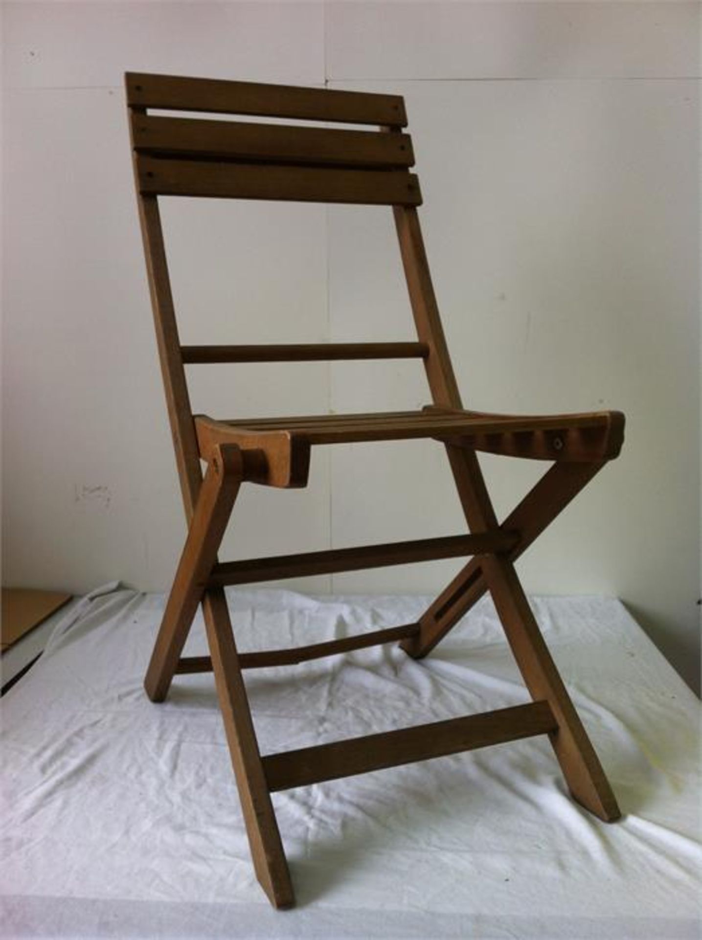3 x Wooden foldaway chairs