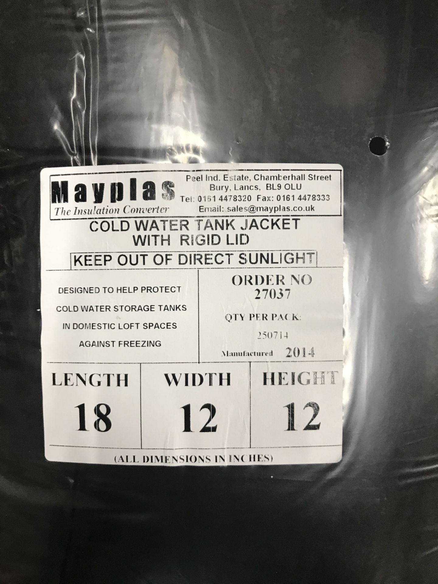 18 x Rigid Lid Boiler Jackets - 18" x 12" x 12" - Image 2 of 2