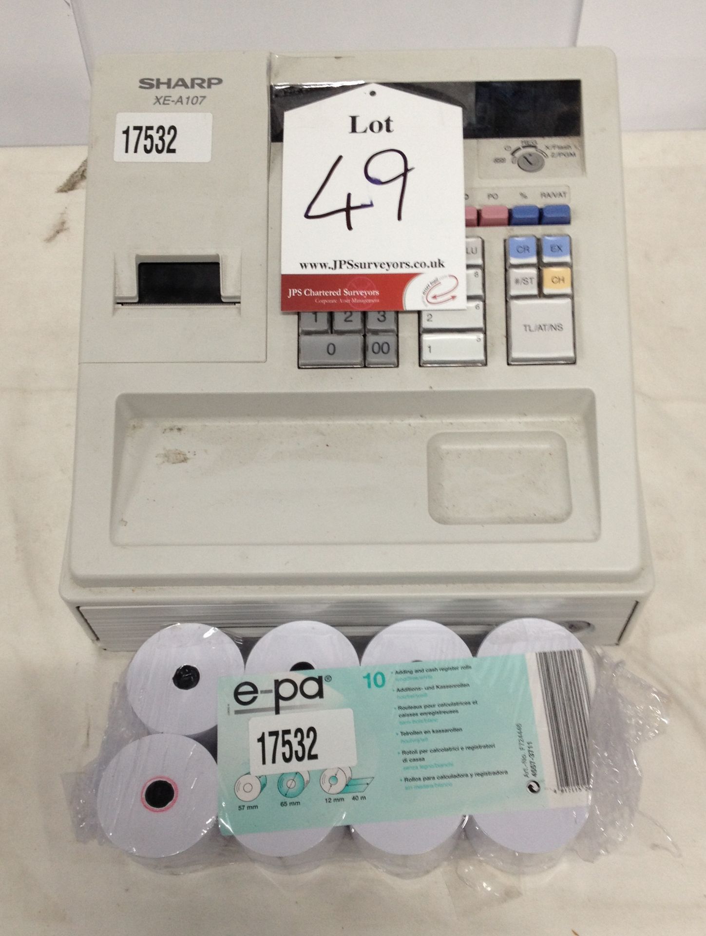 Sharp electronic cash register and 8 x rolls