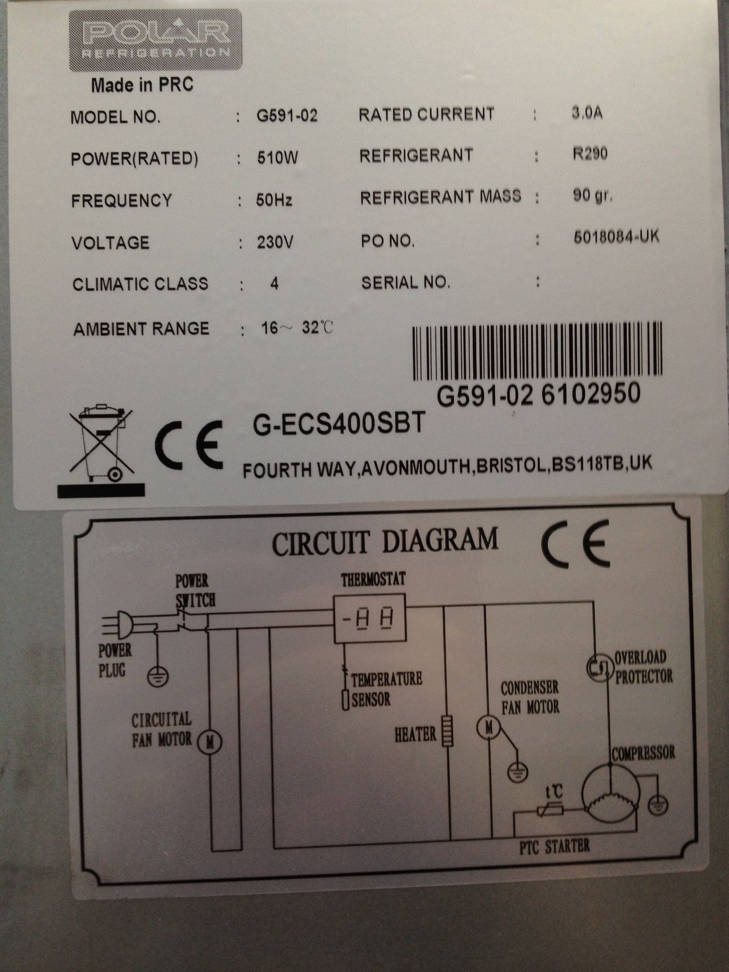 Polar G591-02 Freezer - Image 3 of 3