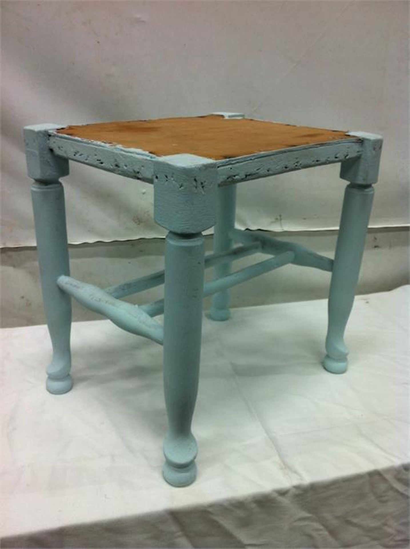 Pale blue side table (needs new top)