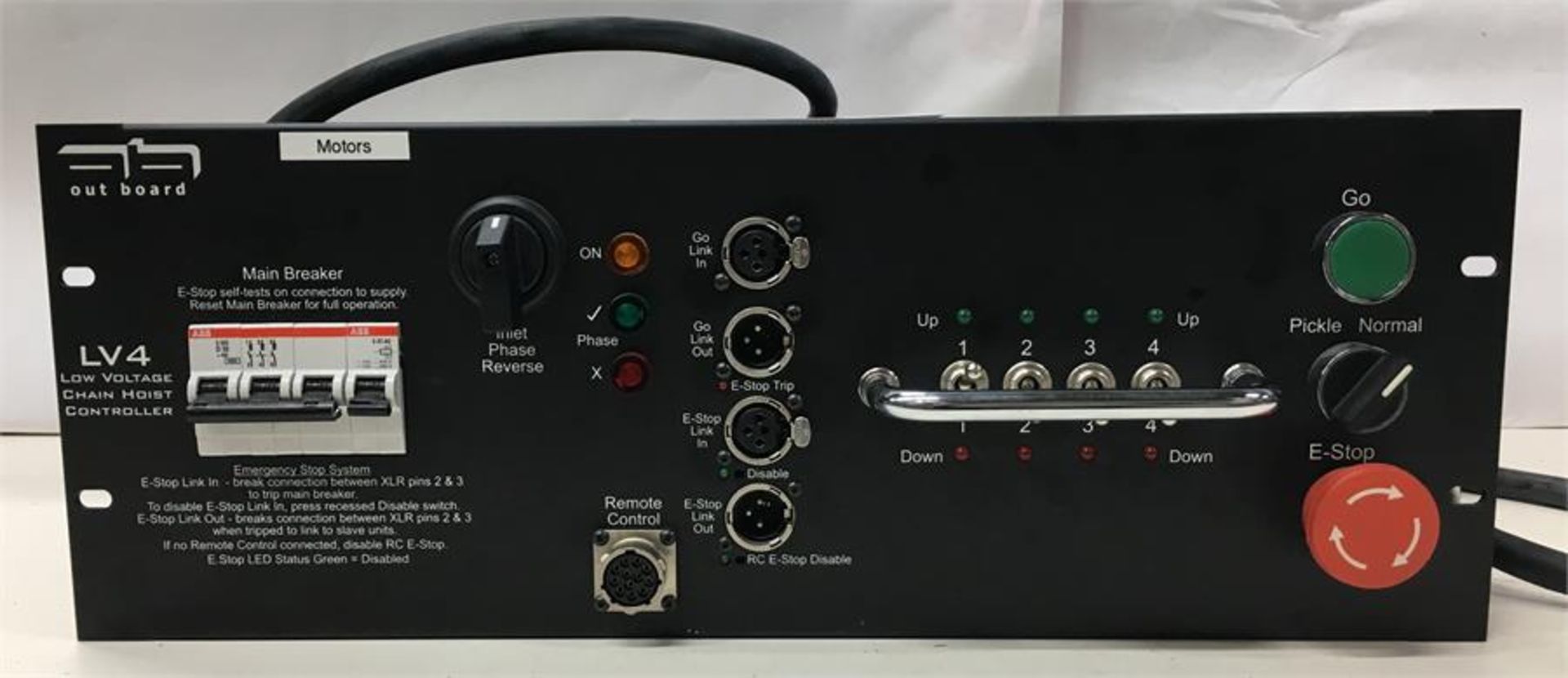 Outboard LV4 Low Voltage Chain Hoist Controller with 4 x 3 phase adapter leads for hoists - 16amp 11 - Image 2 of 3