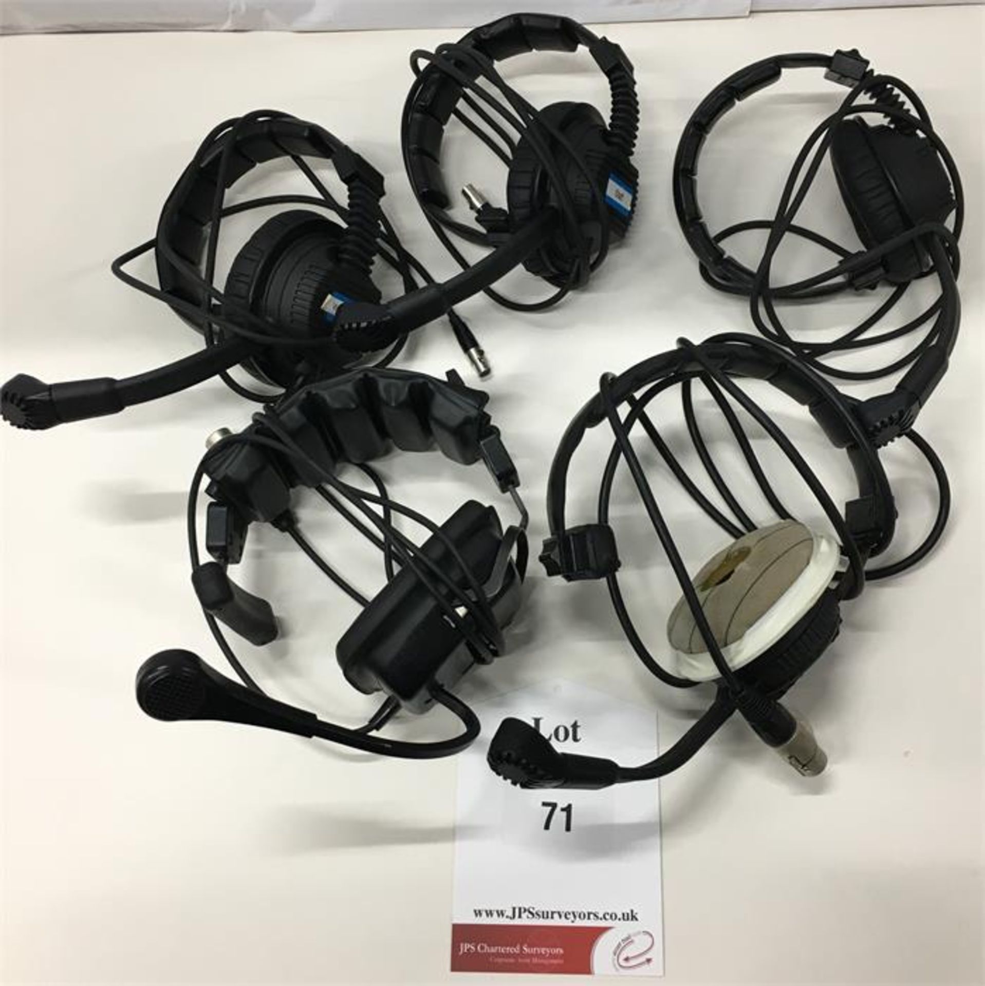 5 x Headsets with microphones incl: Altair, Canford and Telex, see description for further details
