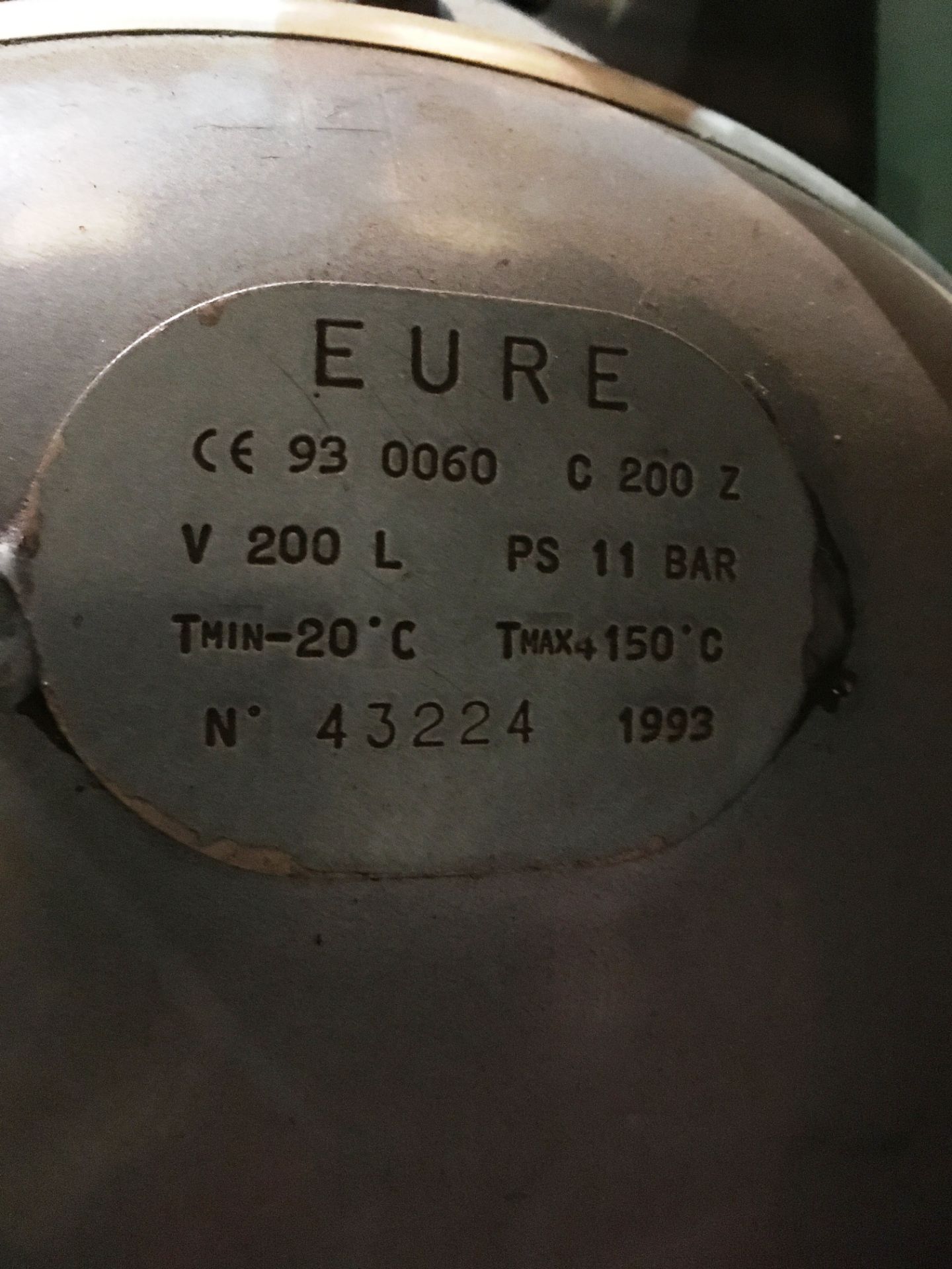 Eure 200L Air Receiving Tank - Image 2 of 2