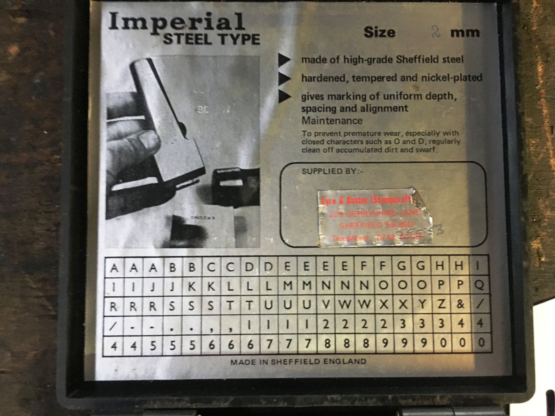 Imperial Steel Marking Set - Incomplete - Image 3 of 3