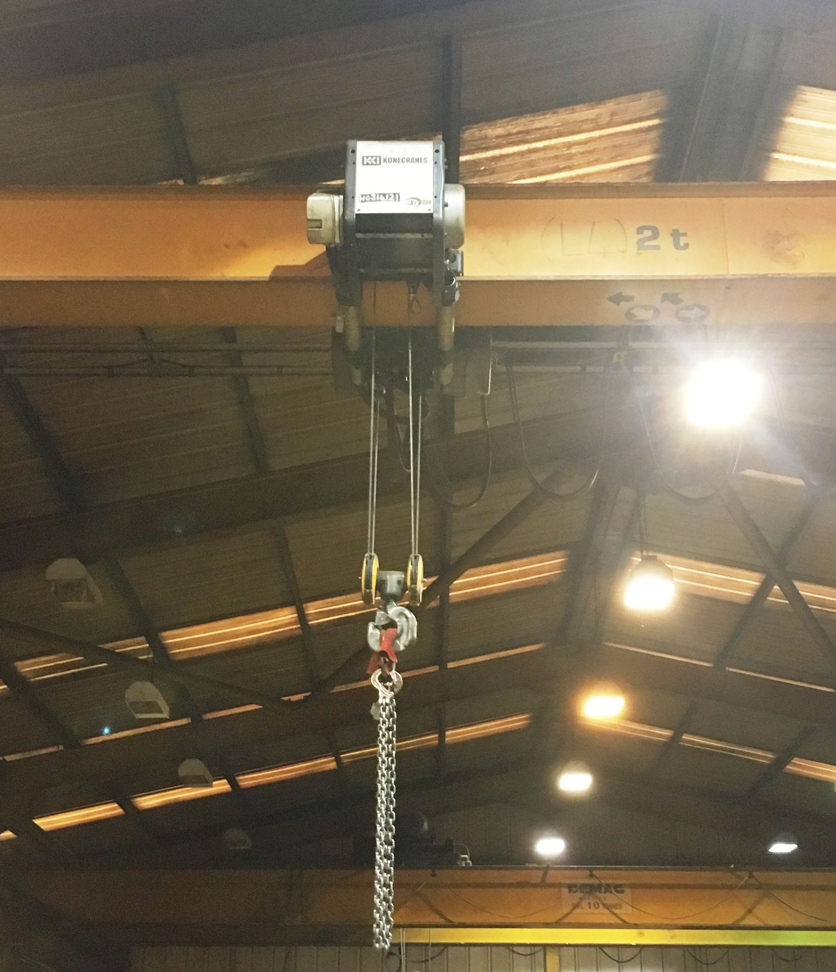 Konecranes CXT200 2T Single Girder Overhead Crane w/ Hoist, Carriage & Control - Image 2 of 2